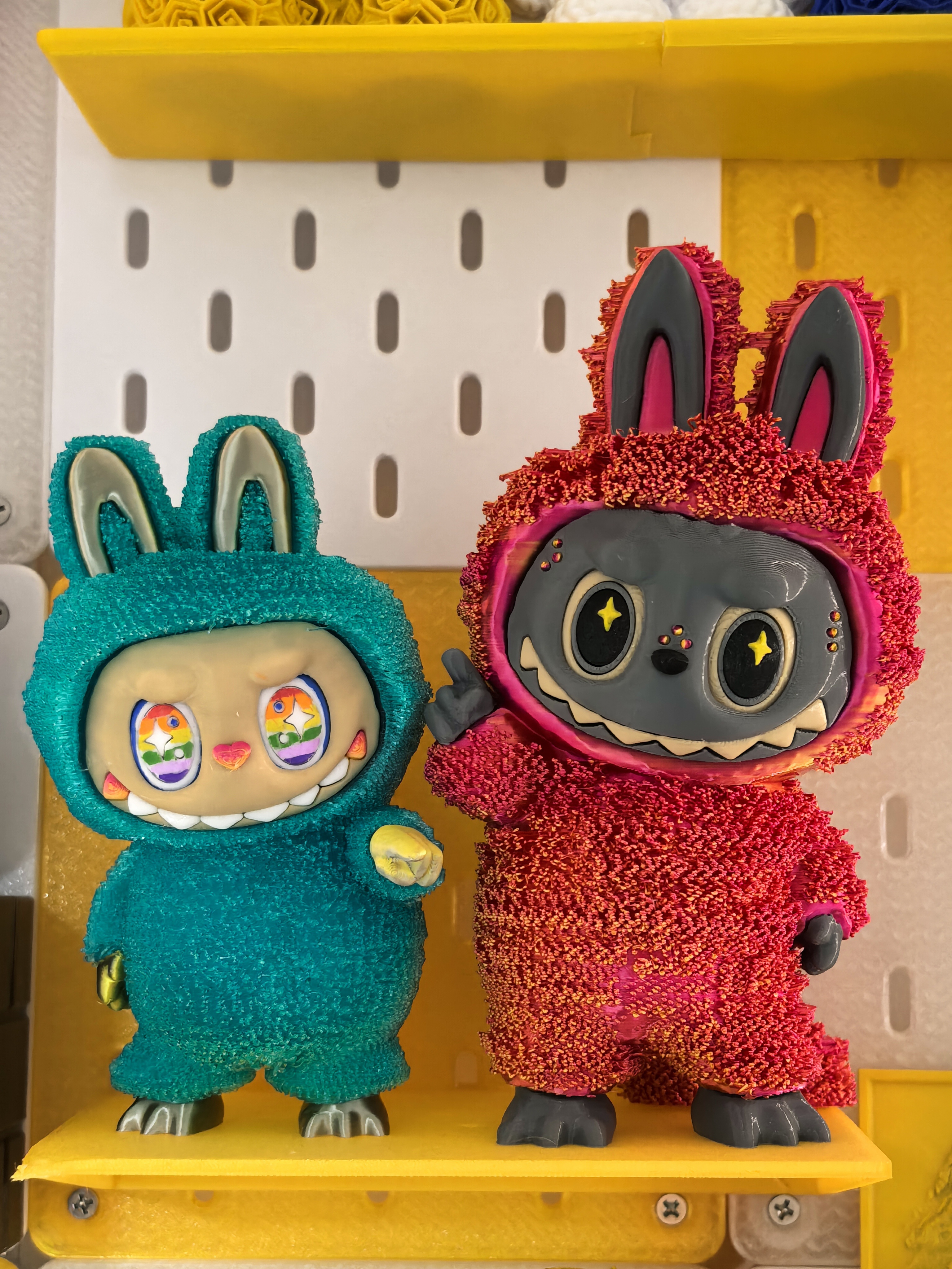 labubu本我 拉布布-本我labubu彩虹牙、眼睛（长毛毛版）极致毛发（赠超多配件