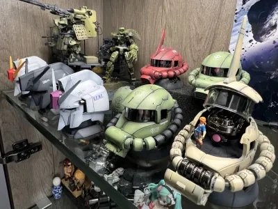 高达系列 扎古头雕 带底座 1/35比例 mini一锅 - 免费 3D 打印模型 - MakerWorld