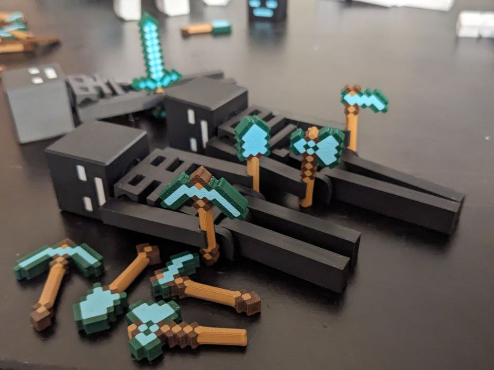 我的世界物品包(锄头、斧头、镐、铲子) - 免费 3D 打印模型 - MakerWorld
