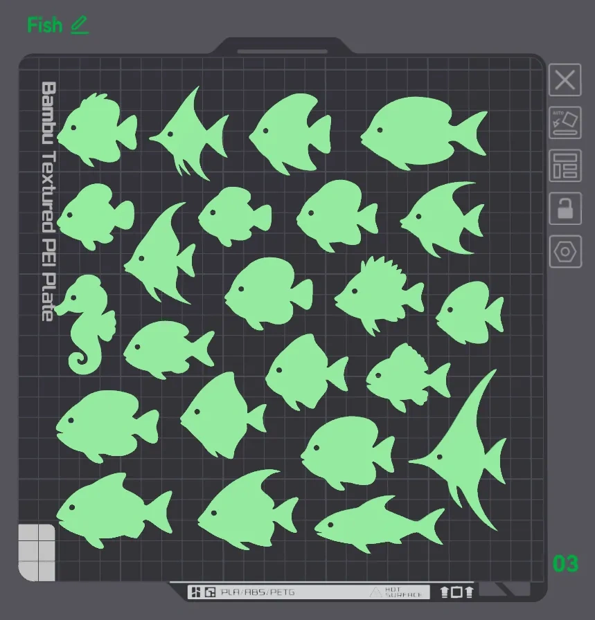 夜光PLA海洋生物 - 儿童剪影 - 免费 3D 打印模型 - MakerWorld