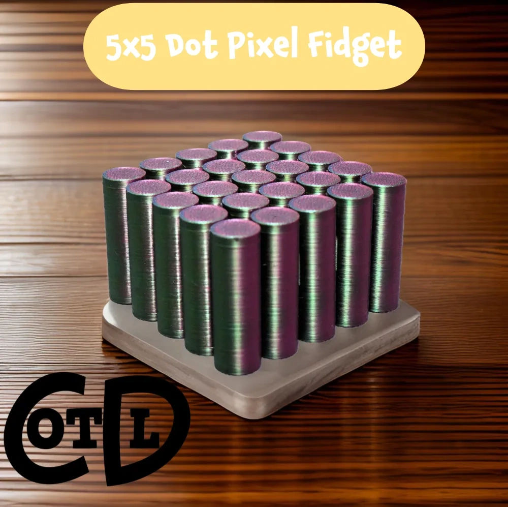 一体打印的像素解压玩具 Fidget Pixel Dots 来自 OTL3DPrints MakerWorld