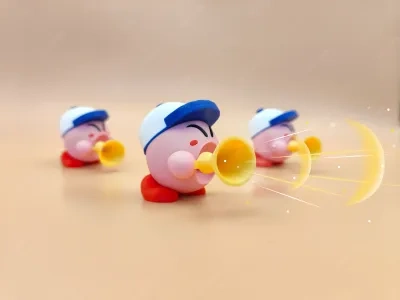 星之卡比-歌唱形态-哨子/摆件-免AMS/胶水/支撑