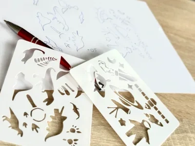 蒙特梭利儿童印刷模板-恐龙和太空