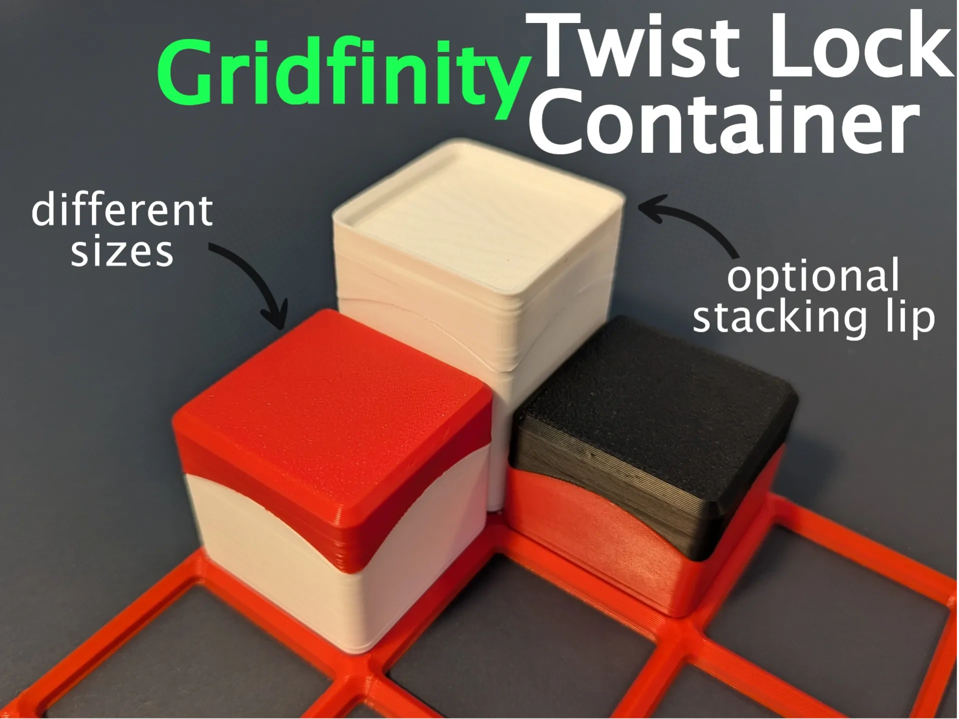 Gridfinity Twist Lock 容器 来自 sabesnait - MakerWorld
