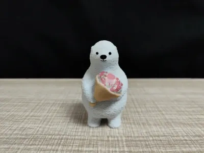 北极熊系列-送玫瑰花熊（KUMATY_Bouquet）