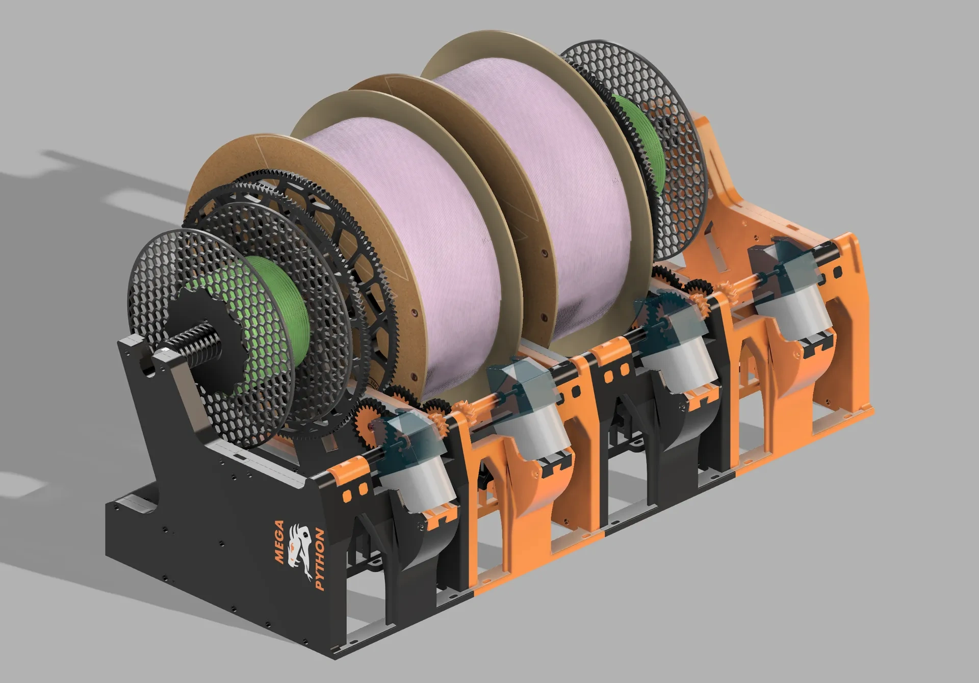 Mega Python AMS——极致Bambu Lab AMS 来自 humebeam MakerWorld：免费下载 3D 模型