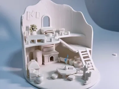 《旅行青蛙》diy小屋制作房子迷你世界具小别墅礼物艺术品