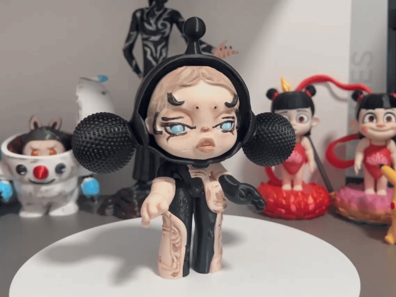SKULLPANDA+按摩球(分件版桌搭手办+手部按摩)创意+拼装超级简单