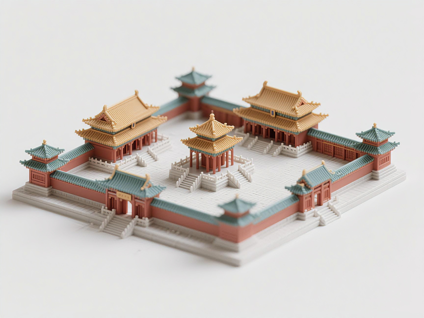 历史建筑—宫殿群 一体打印 a1mini适用 来自 why MakerWorld:免费下载 3D 模型