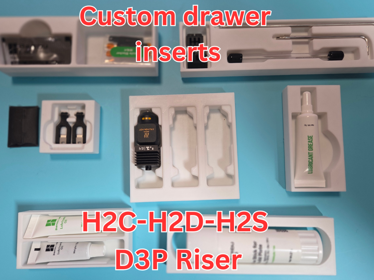 H2C H2D H2S D3P Riser - 定制抽屉内衬 - 免费 3D 打印模型 - MakerWorld