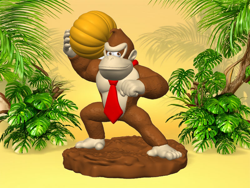 大金刚 Donkey Kong (咚奇刚 / 森喜刚 / 大猩猩) 来自 SKDAY MakerWorld:免费下载 3D 模型