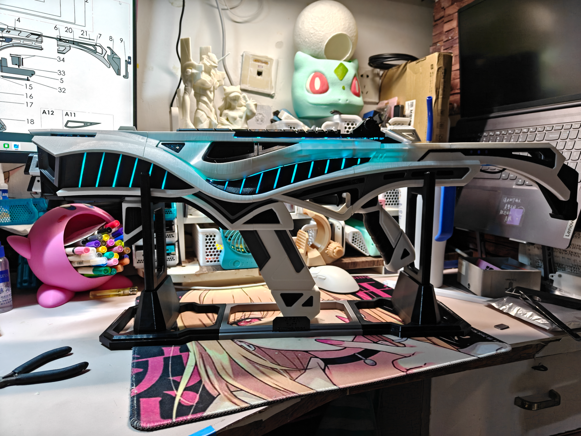 apex r99 模型 🔫 带V3 变速箱的Apex Legends R99 仿真气枪・文件用于3D 三维打印・Cults