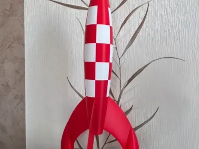 《丁丁历险记》火箭 A1 兼容版本 - 免费 3D 打印模型 - MakerWorld