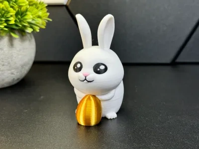 可爱的复活节兔子和彩蛋