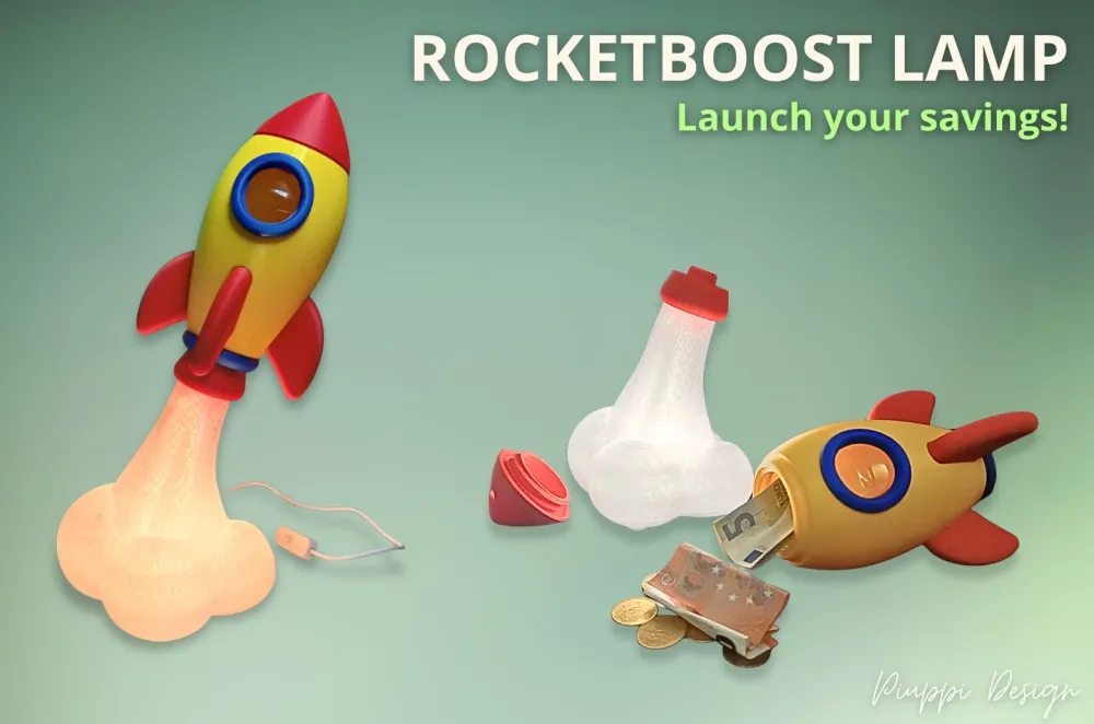 RocketBoost 灯 – 开启你的储蓄 (无需AMS) 来自 Piuppi MakerWorld：免费下载 3D 模型