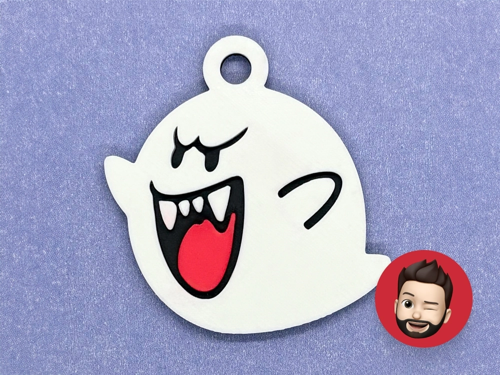 Mario Boo keychain 来自 nicodeimos - MakerWorld