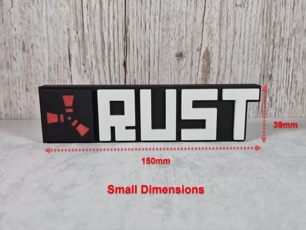 RUST Desk Sign – Iconic RUST Logo 来自 DB Components - MakerWorld