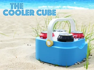 冷却器方块-全3D打印的4个罐装冷却器