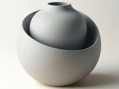 极简设计碗状花瓶
