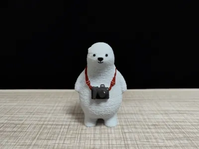 北极熊系列-摄影三兄弟-挂相机熊（kumaty_camera_with_strap）