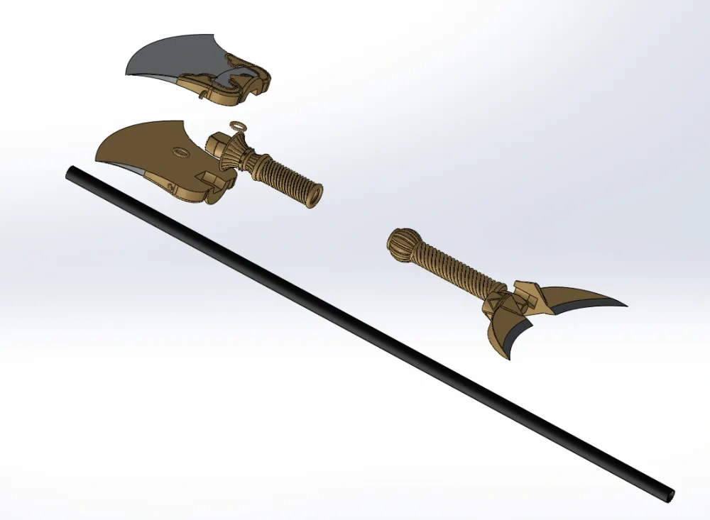 沙和尚禅杖-鲁智深62斤水磨禅杖来自caili-29W MakerWorld：免费下载3D 模型