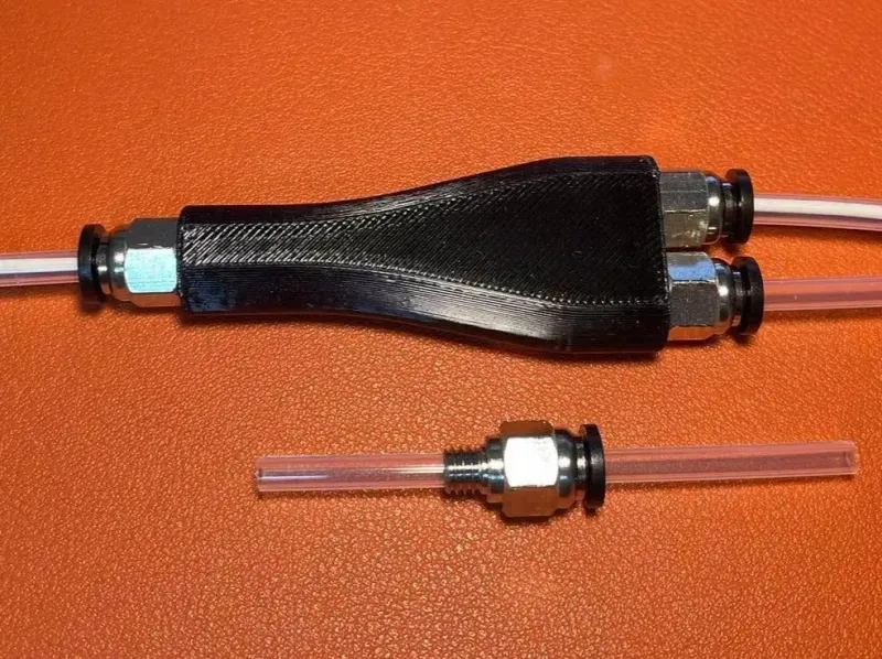 三通进料拓展口 PC4-01 M10 2-in-1 PTFE adapter ver2.0 - 免费 3D 打印模型 - MakerWorld