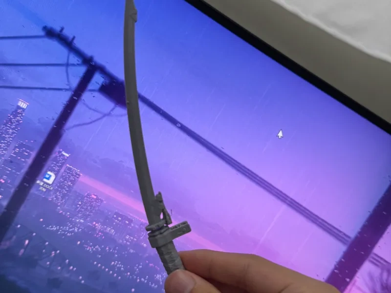 zzz浅羽悠真小刀武器模型，微缩单色版