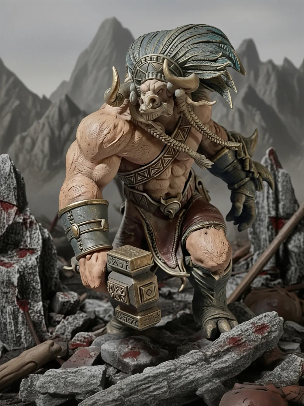 魔兽世界牛头人-凯恩·血蹄Cairne Bloodhoof - 免费 3D 打印模型 - MakerWorld