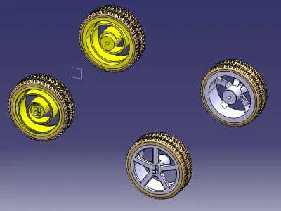 65mm车轮 N20电机直插孔 DIY车轮wheel
