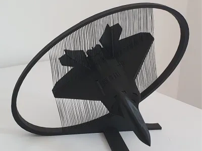 F-22猛禽 - 弦线艺术展示 - 瞄准