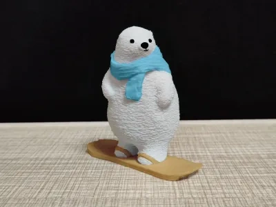 北极熊系列-滑板北极熊（Polar Snowboard MINI）