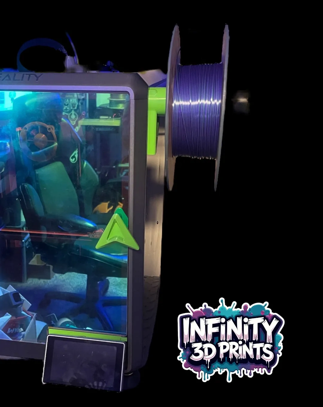 K1 SIDE SPOOL HOLDER WITH RUNOUT SENSOR RELOCATION 来自 INFINITY 3D ...