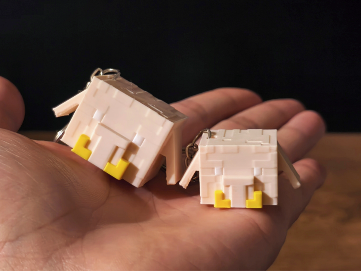 Minecraft 猪灵头颅 - 挂件 钥匙扣 - 免费 3D 打印模型 - MakerWorld