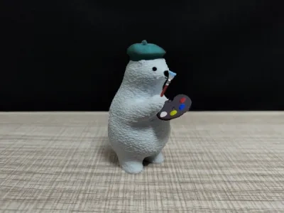 北极熊系列-艺术画家熊（kumaty-artist-thick-beret）