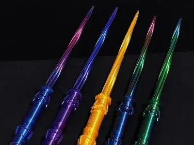 炫酷朋克螺旋伸缩激光剑分体打印最新11/14版