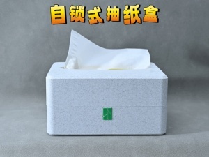 按锁式简约抽纸盒（轴开合一体打印）
