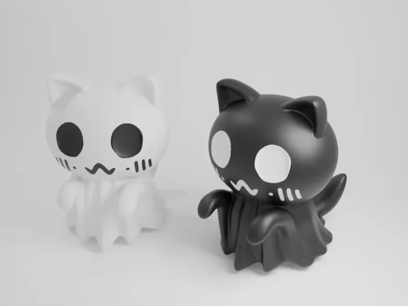 Cat Ghost Halloween #05 来自 Artist3d - MakerWorld