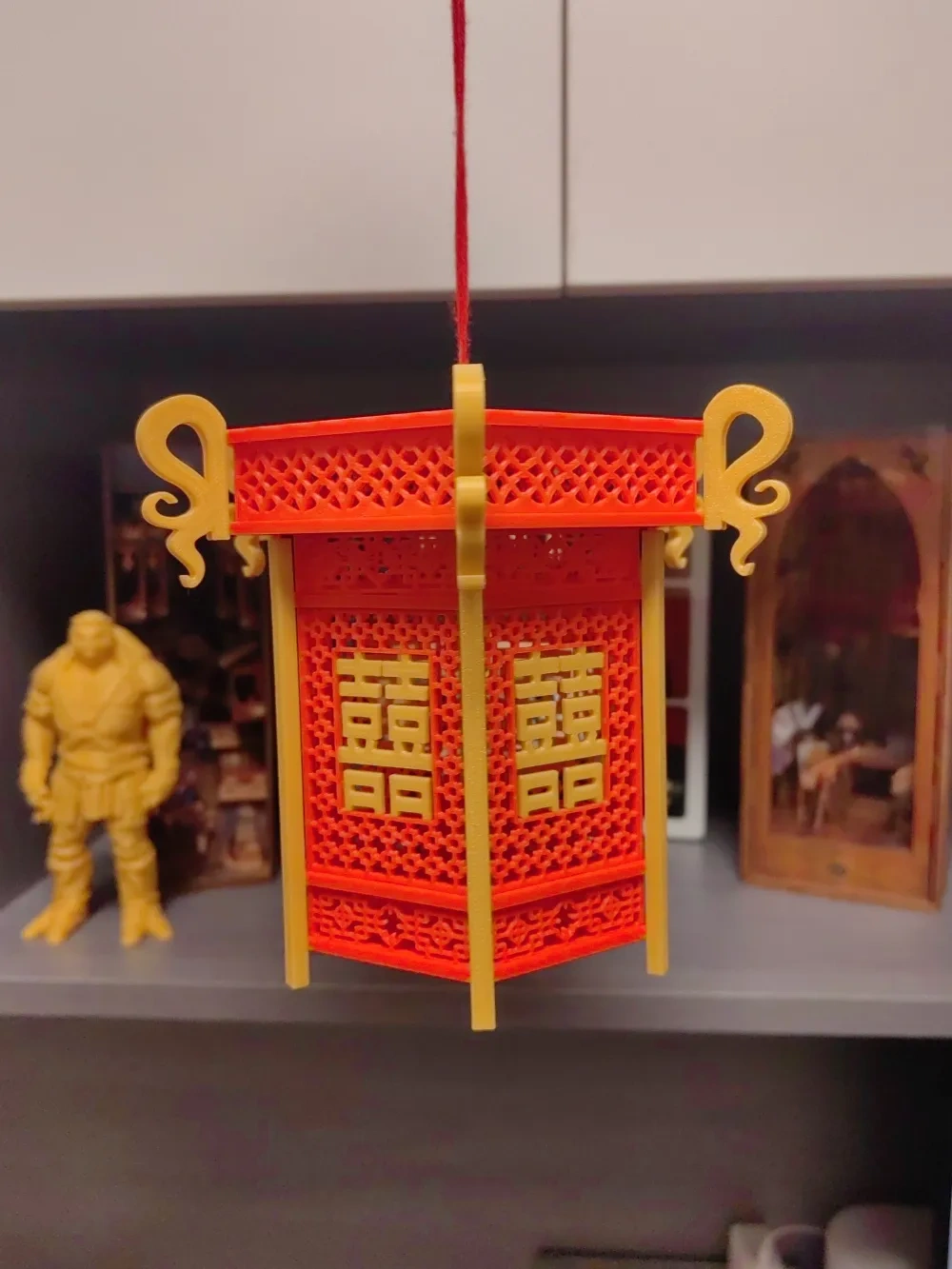 喜字灯笼、福字灯笼 来自 HiDan MakerWorld：免费下载 3D 模型