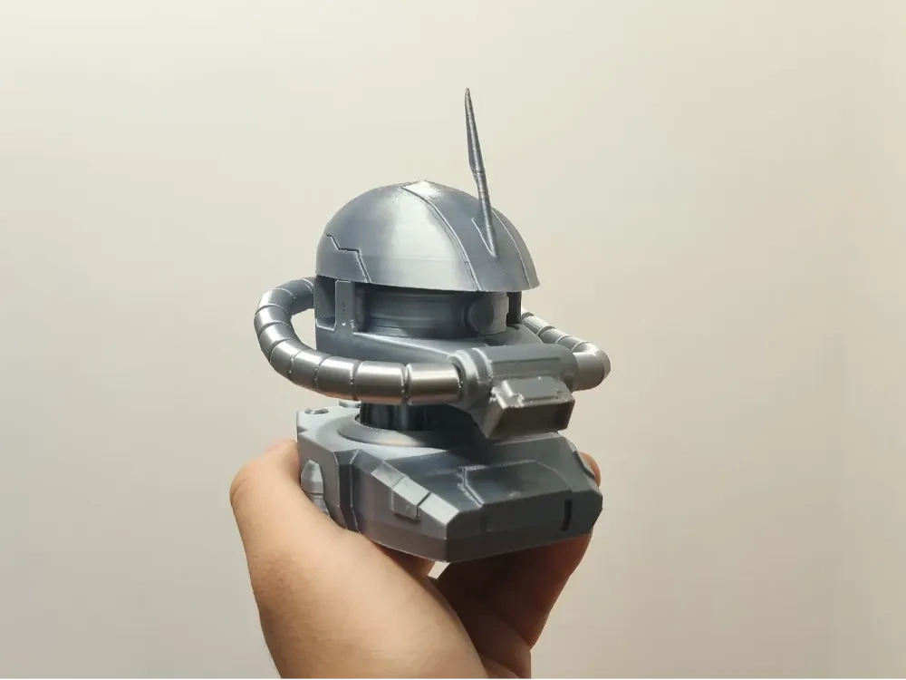 高达系列 扎古头雕 带底座 1/35比例 mini一锅 - 免费 3D 打印模型 - MakerWorld