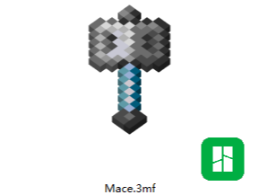 Minecraft Mace 我的世界重锤 - 免费 3D 打印模型 - MakerWorld