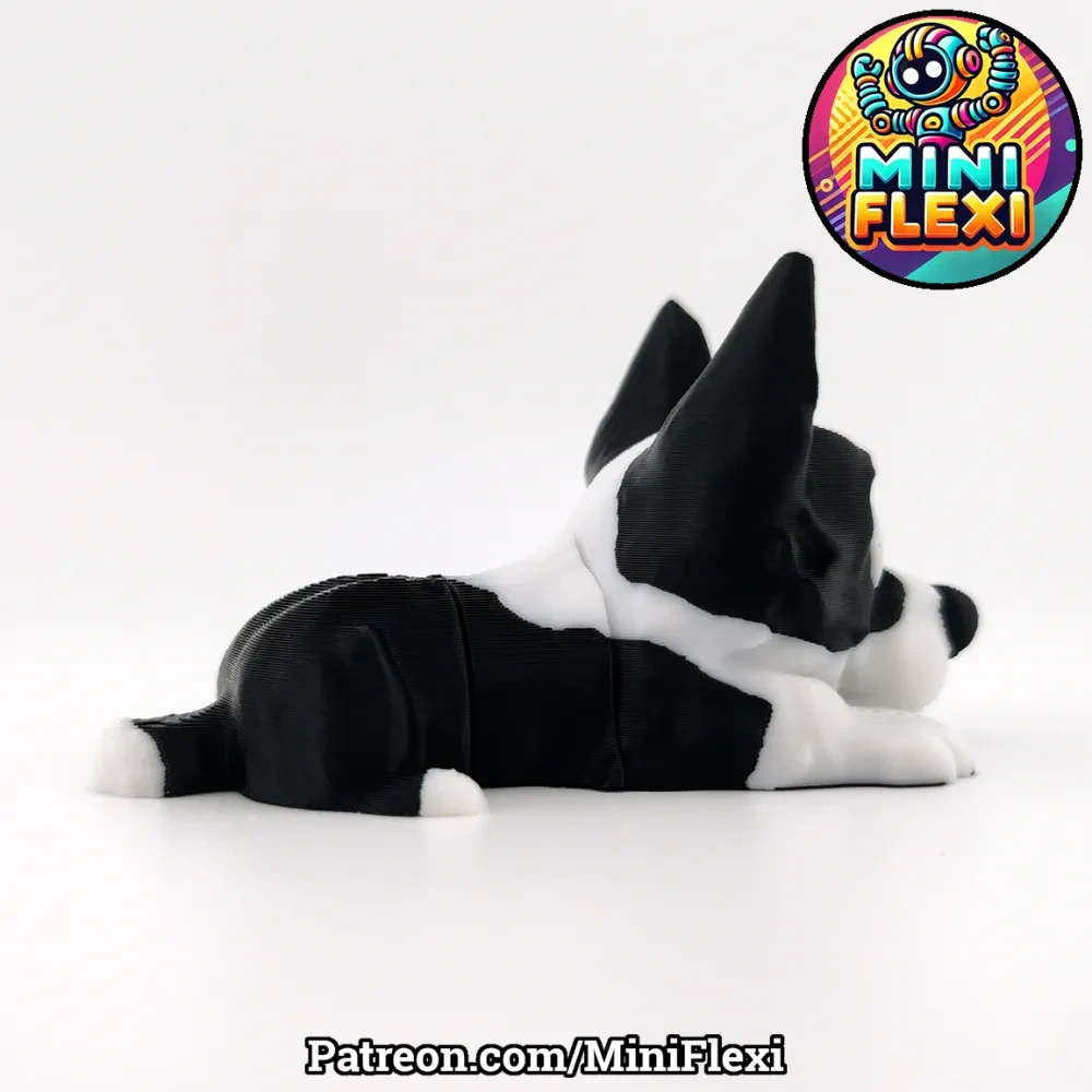 迷你可动边境牧羊犬模型 - 无需支撑 来自 Mini Flexi MakerWorld:免费下载 3D 模型