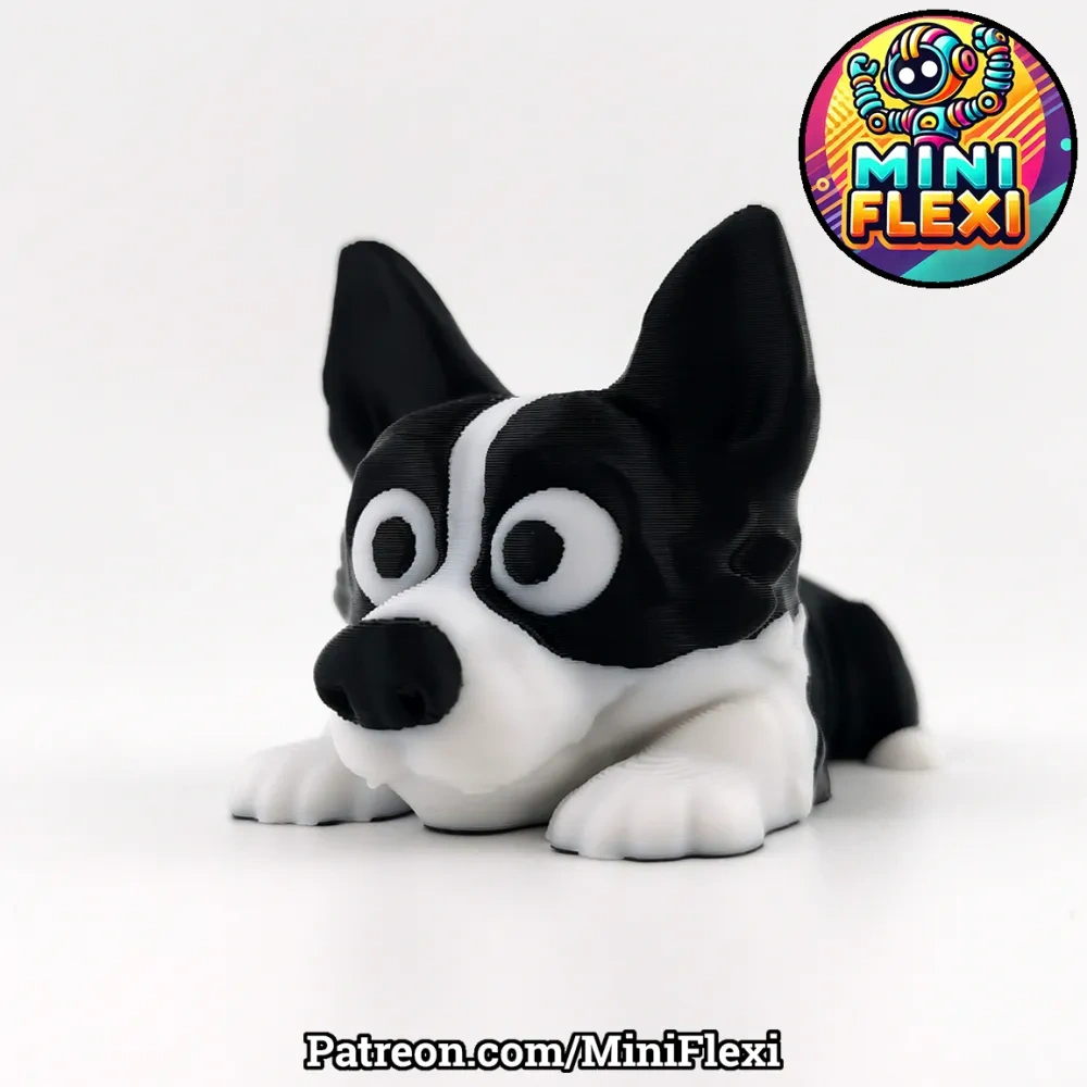 迷你可动边境牧羊犬模型 - 无需支撑 来自 Mini Flexi MakerWorld:免费下载 3D 模型