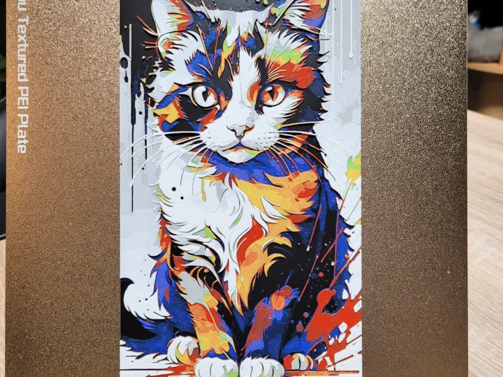油漆猫，彩色猫- Hueforge 134x235 来自Vincent111 MakerWorld