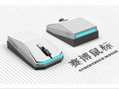 赛博皮卡鼠标/Cybertruck-mouse/特斯拉风格