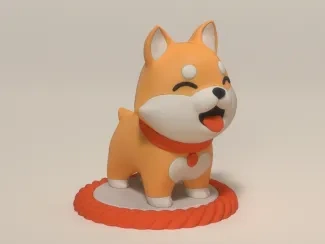 卡通小狗  柴犬  站立 |  Cartoon small dog Shiba Inu