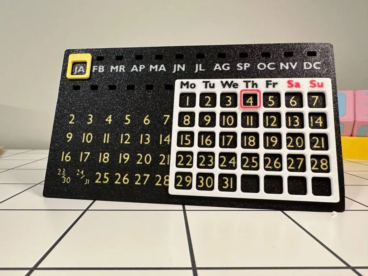 永续台历 - 免费 3D 打印模型 - MakerWorld