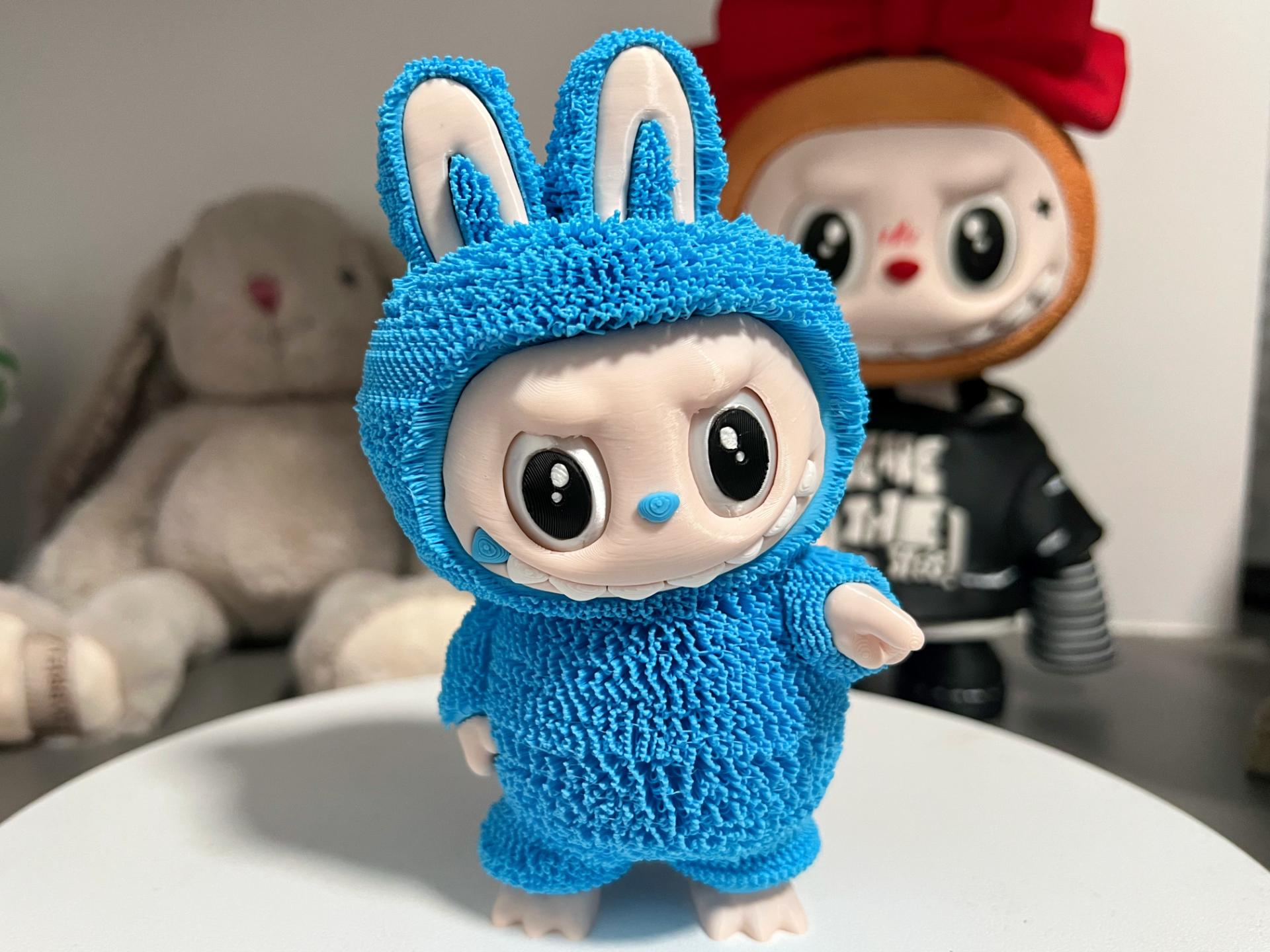 拉布布-希望labubu（长毛毛版）超密集蓬松小短毛（可转动眼球版） 来自 冷枫 MakerWorld：免费下载 3D 模型