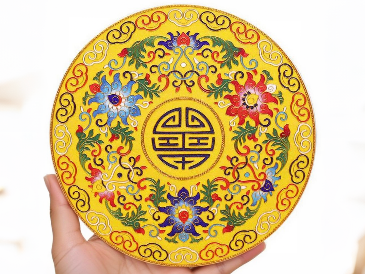 掐丝珐琅古典花纹 来自 掐丝特工008 MakerWorld:免费下载 3D 模型