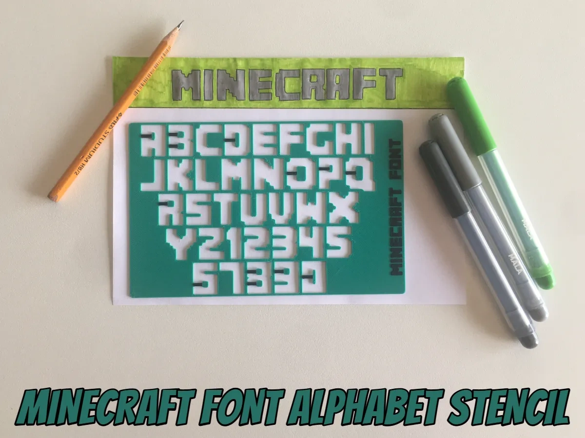 Minecraft字体模板字母 来自 RetroGameMaker - MakerWorld