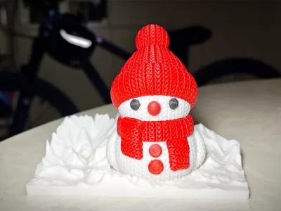 针织雪人底座